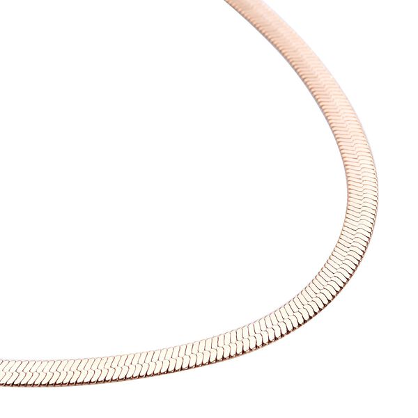 Seidige Fischgräten-Gliederkette, ca. 45 cm, reiner Edelstahl roséfarben ca. 20,20g image number 3