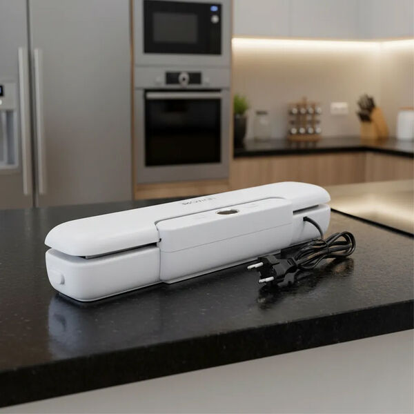 LIVMORE Vakuumierger&auml;t mit Schwei&szlig;- und Vakuumfunktion, inkl. Rollenbeutel und 10 Vakuumbeuteln, Wei&szlig; image number 2