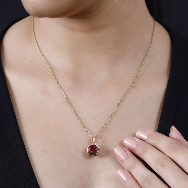 Wassermelonen Quarz Triplett Anh&auml;nger - 4,23 ct. image number 3