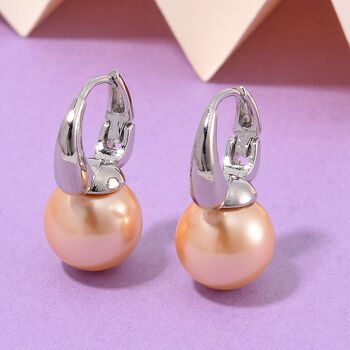 Goldene Muschelkernperle Ohrringe