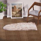 Luxury Edition: Wolkenweicher Kunstfell Teppich mit Anti-Rutsch-Unterseite, 2200 GSM, 60x100 cm, Wei&szlig; Beige