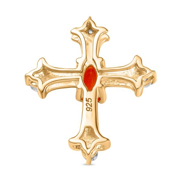 AAAA Blaze Feueropal und Moissanit Anh&auml;nger - 0,28 ct. image number 5