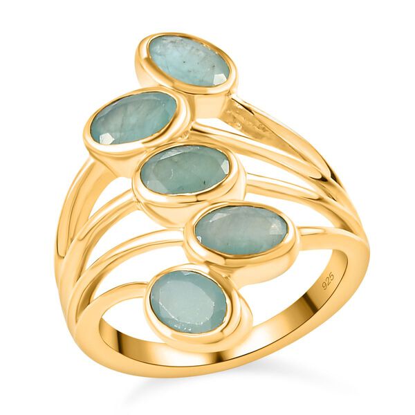 Grandidierit-Ring, 925 Silber vergoldet (Größe 16.00) ca. 2,27 ct image number 4