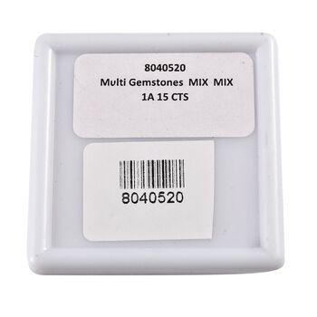 Edelstein-Mix-Box, Afrikanischer Amethyst, Citrin, Roter Granat, Apatit, Peridot, Himmelblauer Topas