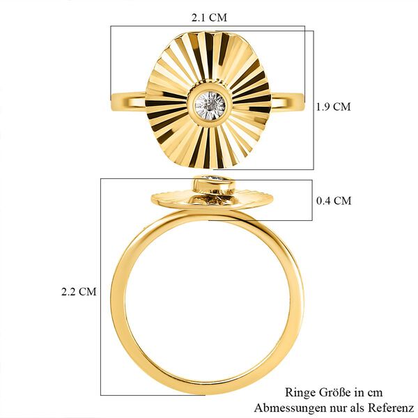 Diamant Ring 925 Silber vergoldet image number 7