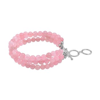 Rosenquarz Armband, 18 cm - 30 ct.