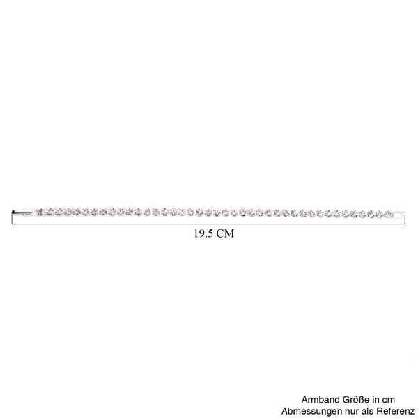 Weiße Kristall-Ohrringe mit Armband - 7,90 ct. image number 5