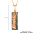 Feuer Labradorit-Anhänger mit Kette, 925 Silber Gelbgold Vermeil ca. 19.29 ct image number 6