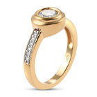 88 Facetten Moissanit Ring 925 Silber vergoldet (Größe 19.00) ca. 0,85 ct image number 4