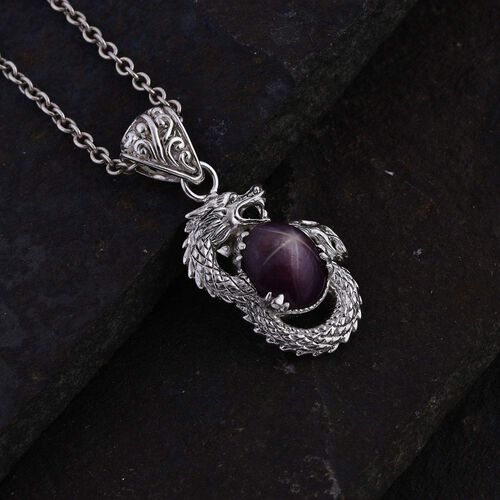 AA Sternrubin Anhänger 925 Silber ca. 6,34 ct. image number 1