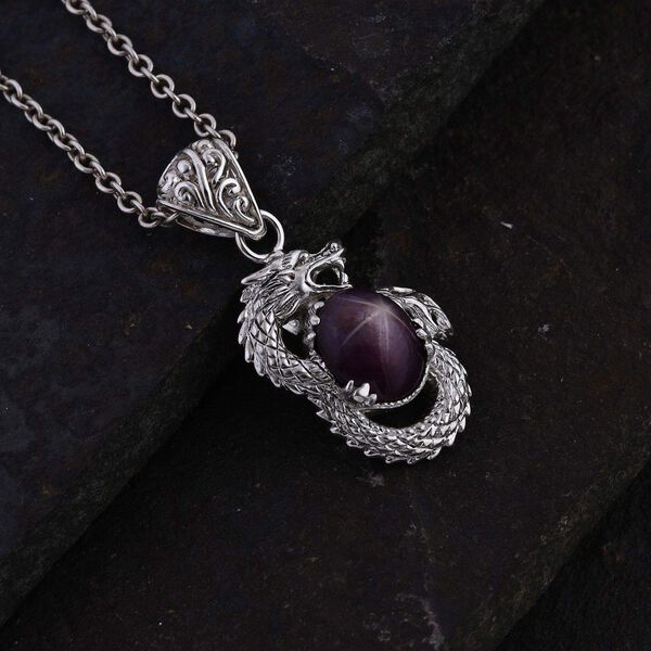 AA Sternrubin Anhänger 925 Silber ca. 6,34 ct. image number 1