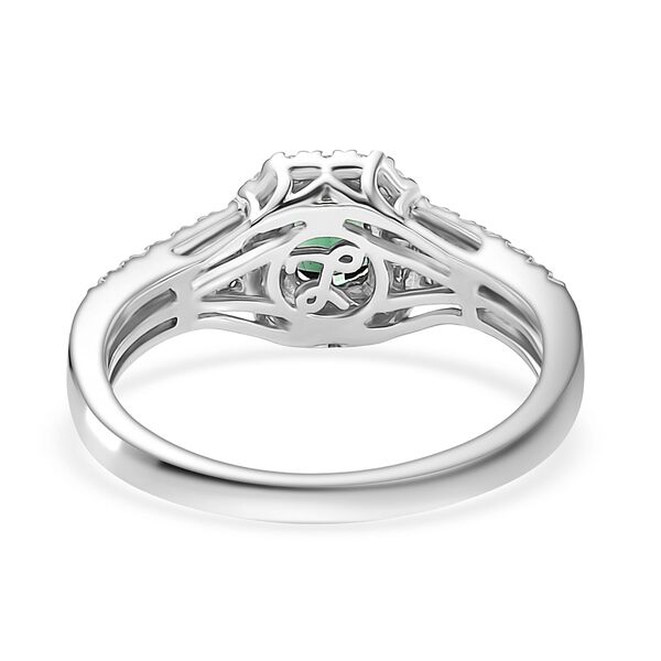 LUXORO AAA Pirineu Lagoon Tourmaline, Wei&szlig;er Diamant Ring 417 Gold (Gr&ouml;&szlig;e 20.00) ca. 1,20 ct image number 4