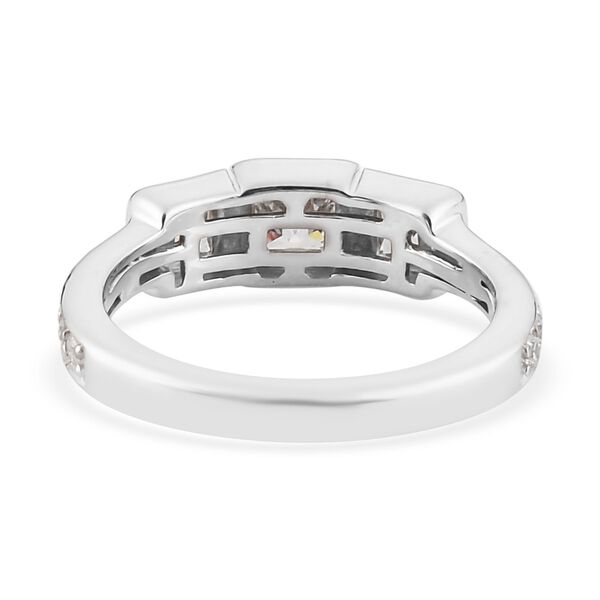 LUSTRO STELLA Hergestellt mit ZIRKONIA 3 Stein Ring 925 Silber Platin-&Uuml;berzug (Gr&ouml;&szlig;e 16.00) ca. 1,88 ct image number 7