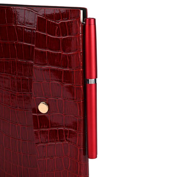 Serpentine Notizbuch Geschenkset mit Kugelschreiber - weinrot image number 9