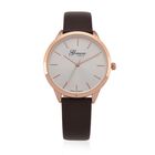 GENOA TIME - Armbanduhr Legierung, roséfarben, Zifferblatt Weiß-Sunshine, 3 ATM wasserdicht