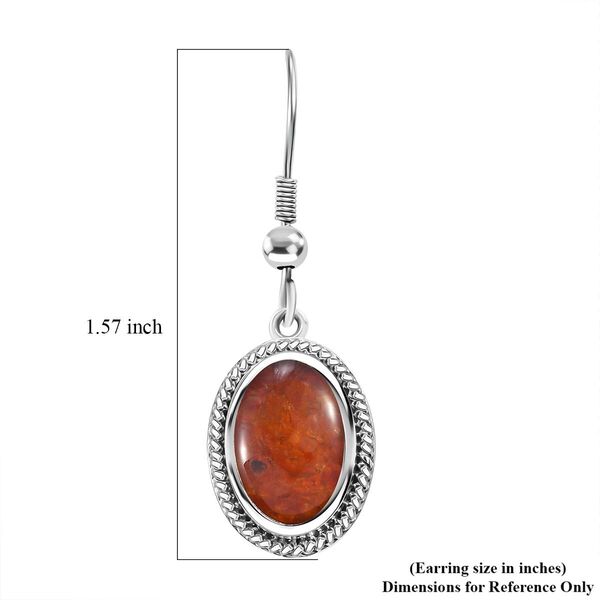 Feuer Opal Matrix Ohrringe 950 Kupfer ca. 8,00 ct. image number 4