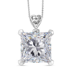 D'Joy Carré-Moissanit Anhänger mit 50cm Kette - 30 ct.