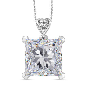 D'Joy Carr&eacute;-Moissanit Anh&auml;nger mit 50cm Kette - 30 ct.