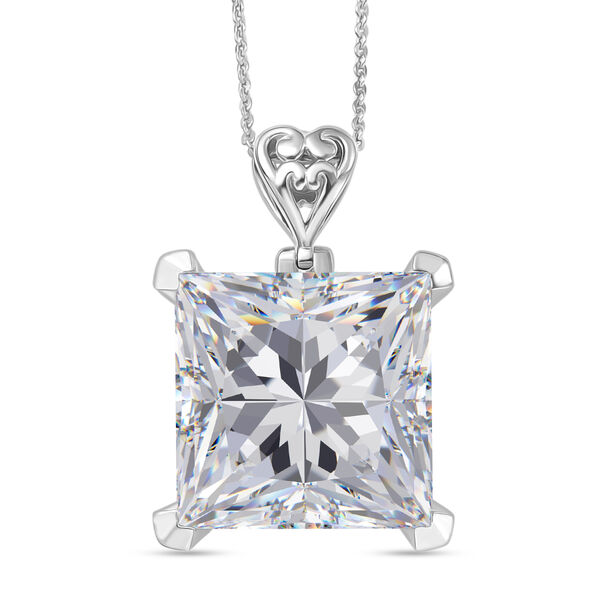 D'Joy Carr&eacute;-Moissanit Anh&auml;nger mit 50cm Kette - 30 ct.