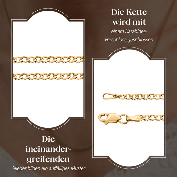 Cuban Kette in 585 Gelbgold, 60cm image number 3