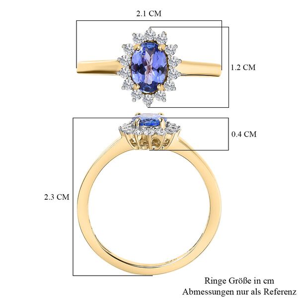 AA Tansanit und Moissanit Ring - 0,95 ct. image number 7