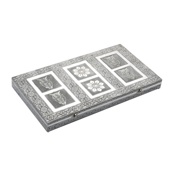 Schmuckaufbewahrungsbox im Vintage-Look, Eulen-Prägung image number 0