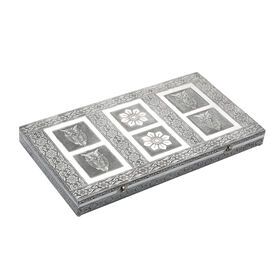 Handgefertigte, große Schmuckkästchen mit kunstvoller Eule Gravur, 56 x 33 x 5 cm