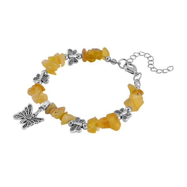 Rosenquarz, Gelber Opal Schmuckset  Legierung Schwarz oxidiert ca. 190.00 ct image number 3