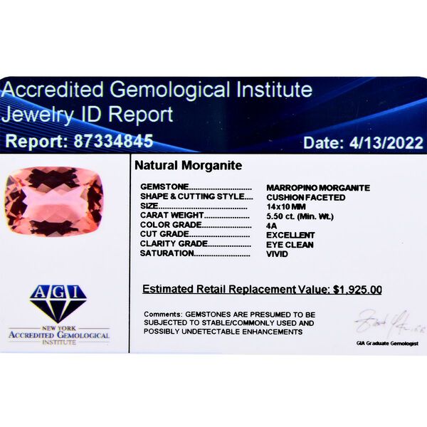 AAAA Morganit-Edelstein, 5,50 ct. image number 4