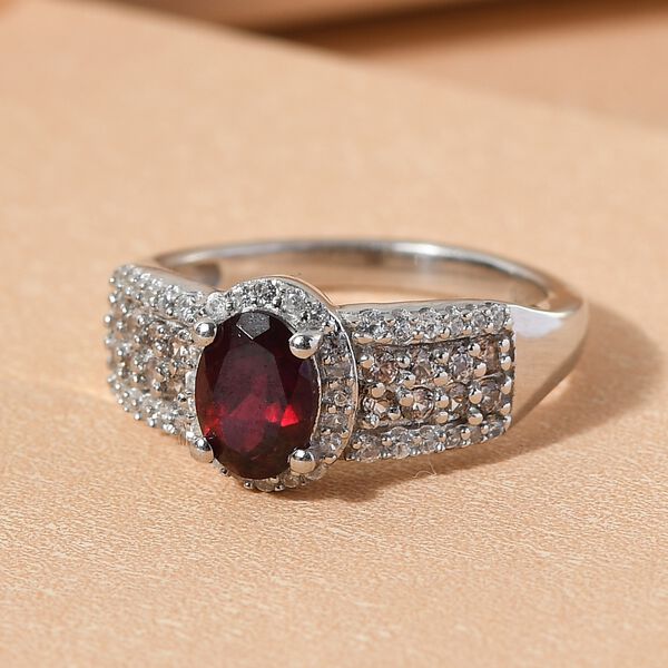 Anthill Granat und brauner und wei&szlig;er Zirkon-Ring- 1,66 ct. image number 2