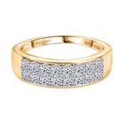 Lab Grown Diamant SI-GH SGL zertifiziert Ring 925 Silber 750 Gelbgold Vermeil (Größe 21.00) ca. 1,00 ct