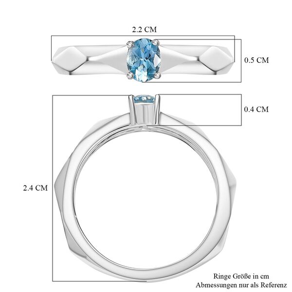 AA Santamaria Aquamarin Ring 925 Silber rhodiniert (Gr&ouml;&szlig;e 20.00) ca. 0,29 ct image number 7