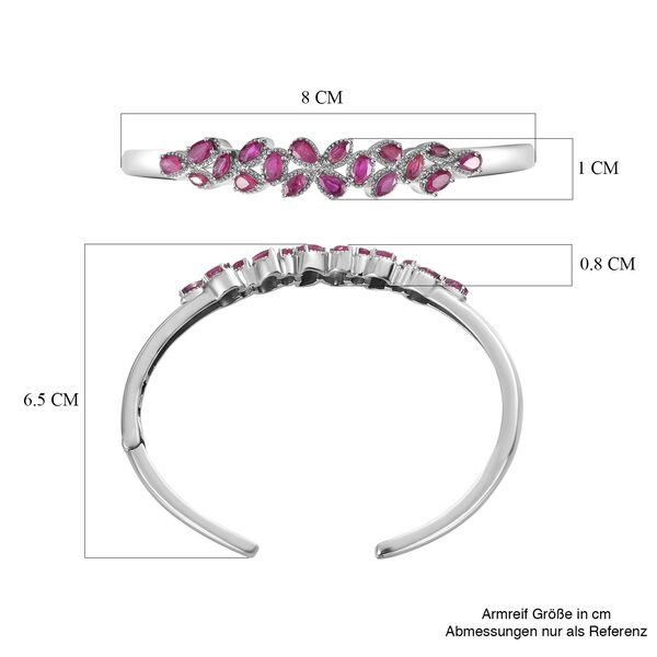 Afrikanischer Rubin (Fissure gef&uuml;llt) Armreif, 19 cm - 4,52 ct. image number 6