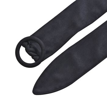 Wildlederg&uuml;rtel mit Schnalle, Schwarz