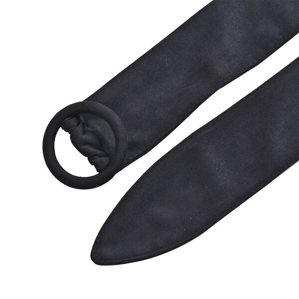 Wildlederg&uuml;rtel mit Schnalle, Schwarz image number 3