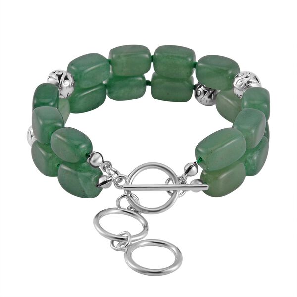 Doppellagiges, gr&uuml;nes Aventurin-Armband, 18 cm - 200 ct. image number 3