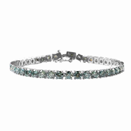 Blaues Moissanit-Armband, 19 cm - 9,70 ct. image number 0