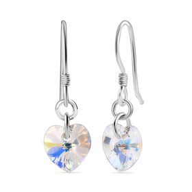J Francis gefertigt mit SWAROVSKI -AB Swarovski Kristall Herz Ohrringe