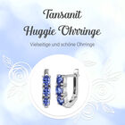 Tansanit Trilogie Huggie Ohrringe - 1,10 ct. image number 5