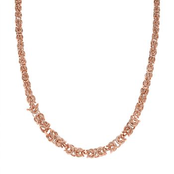 Handgefertigte Verlaufs K&ouml;nigskette ca. 50 cm, 925 Silber 750 Ros&eacute;gold Vermeil ca. 25,86g