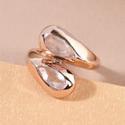 Rosenquarz Bypass-Ring, 925 Silber rosévergoldet  ca. 2,13 ct image number 1