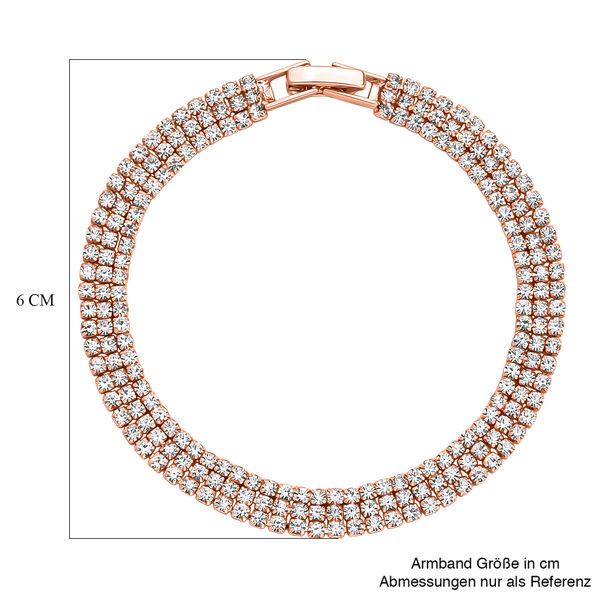 Wei&szlig;er Zirkonia Armband ca. 19 cm Nickelfreies Messing Standard 4.00 ct image number 5