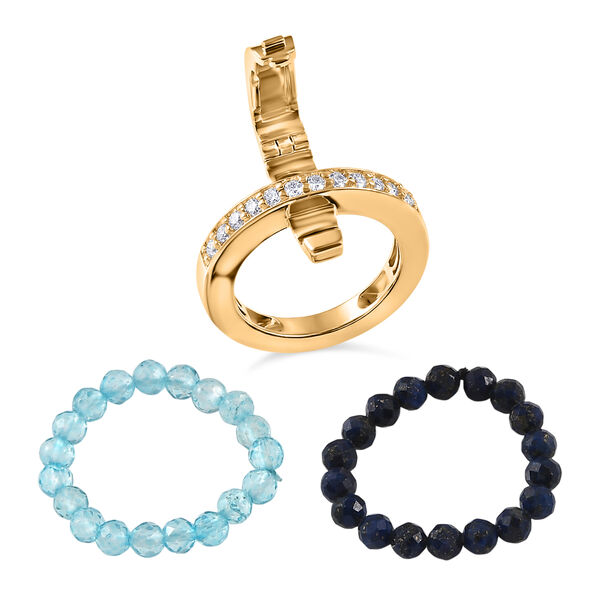 EverTrue Zirkonia, Apatit und Lapislazuli Ring image number 6