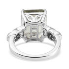 Prasiolith und Zirkon Ring 925 Silber platiniert  ca. 4,93 ct image number 5