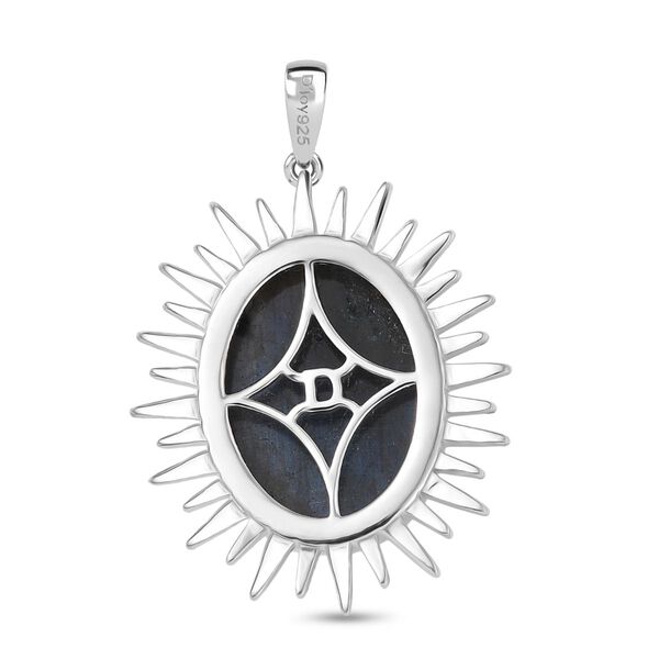 D'Joy AAA Labradorit Anh&auml;nger 925 Silber platiniert und vergoldet ca. 16.23 ct image number 5
