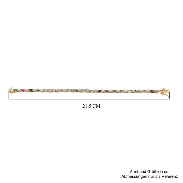 AA nat&uuml;rliches, &auml;thiopisches Welo-Opal und mehrfarbiges Turmalin-Armband, 20 cm - 9,96 ct. image number 6