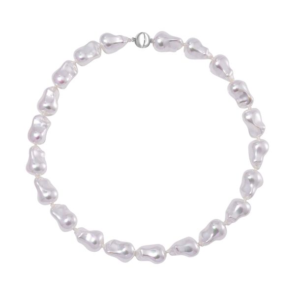 Weiße Muschelkernperle Halskette, 50cm image number 2