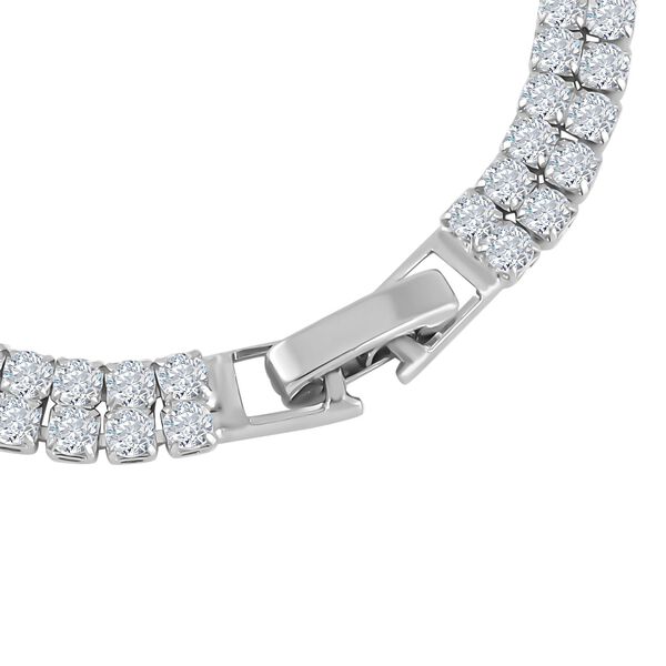 Wei&szlig;es Zirkonia Armband, ca. 18 cm, 4.00 ct, silberfarben 4.00 ct image number 2