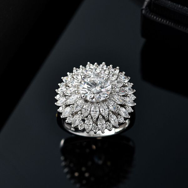 J Francis gefertigt mit SWAROVSKI- Wei&szlig;er Swarovski Zirkonia Anh&auml;nger image number 2