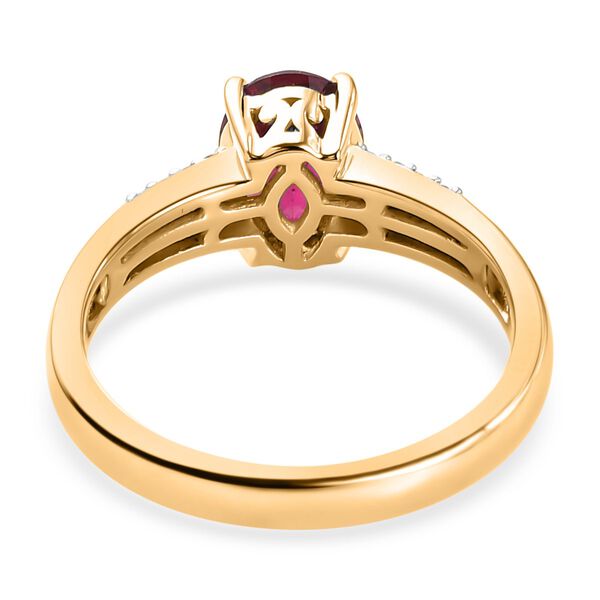 AAA Rubellit und Diamant Ring - 1,41 ct. image number 6